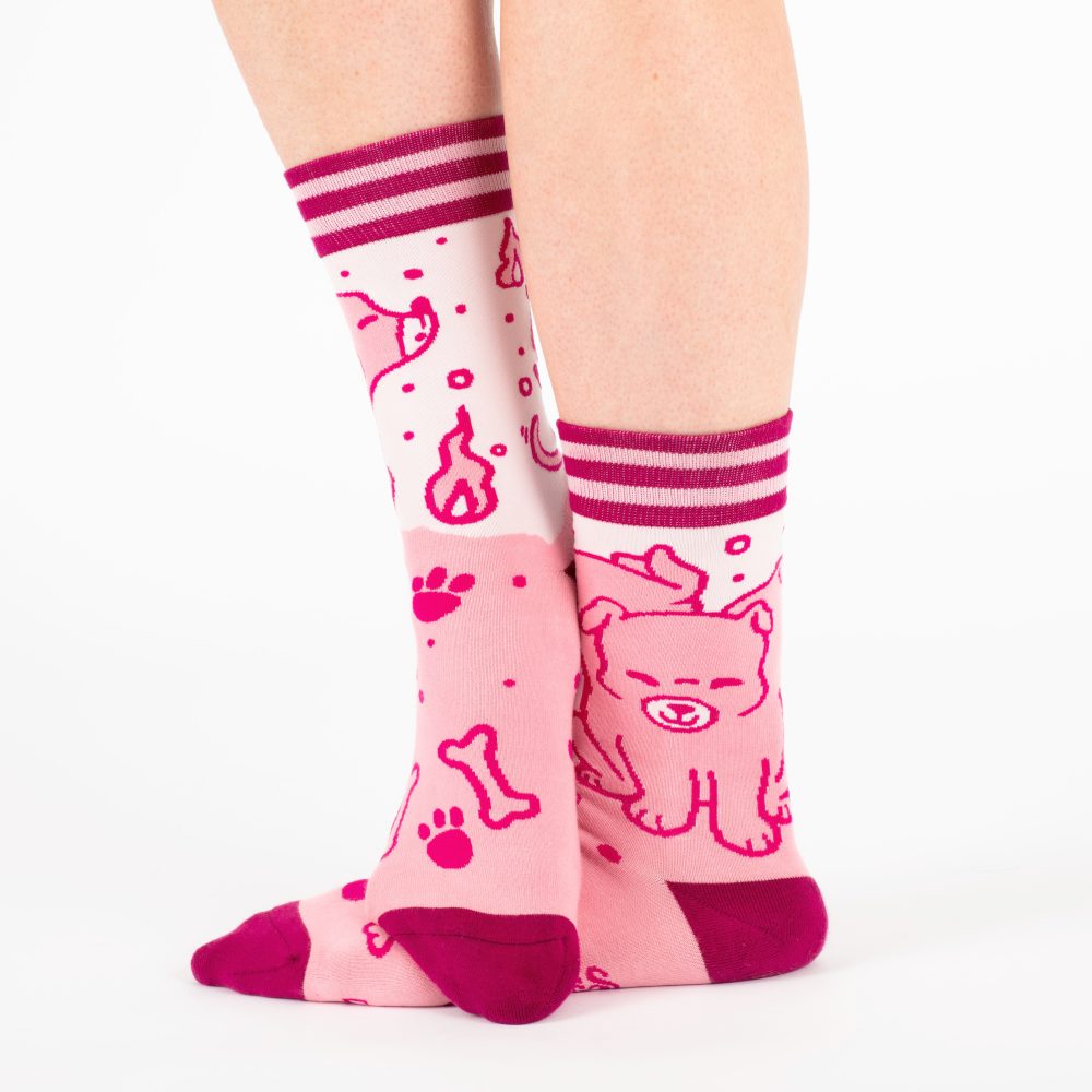 Footclothes - Cute Cerberus Socks - Pink
